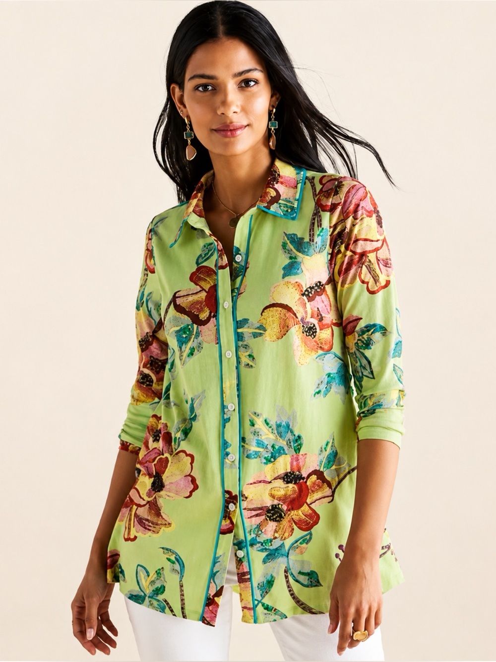 Soft Surroundings Elena Floral Tunic